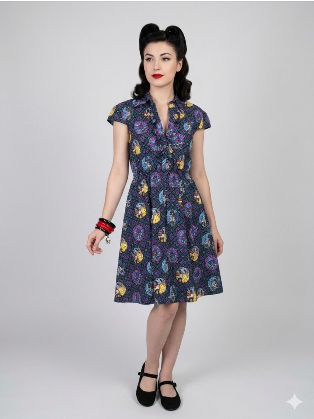 Handmade Disney Beauty & the Beast Stained Glass Dress, VGUC, Approximate Size S